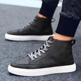 Albert - Eleganter Herren-High-Top-Sneaker in Grau