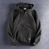 Tommy - Vintage-Herren-Hoodie mit Kapuze in Grau