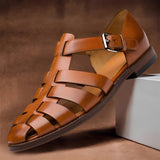 Sofronio - Klassische und komfortable Herrensandalen in Braun