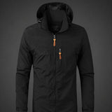 Estefan - Modische Herrenjacke mit Kapuze in Schwarz