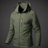Estefan - Modische Herrenjacke mit Kapuze in Grün