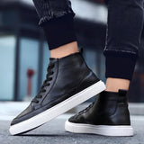 Albert - Eleganter Herren-High-Top-Sneaker in Schwarz