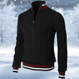 Ralph - Eleganter Herrenpullover mit Reißverschluss in Schwarz