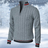 Ralph - Eleganter Herrenpullover mit Reißverschluss in Grau