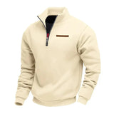 Rico - Lässiges Fleece-Sweatshirt für Herren in Beige