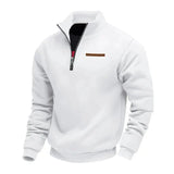 Rico - Lässiges Fleece-Sweatshirt für Herren in Weiß