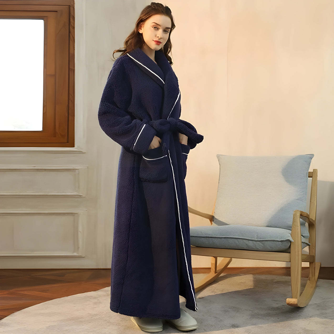 Parissa Robe - Bequemer Fleece Winterbademantel