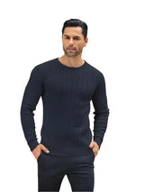 Theo – Casual Pullover für Herren in Marineblau