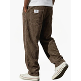 Albrecht | Herren Cord Hose mit Weitem Schnitt und Gerader Form in Braun