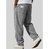 Albrecht | Herren Cord Hose mit Weitem Schnitt und Gerader Form in Grau