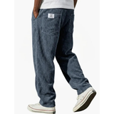 Albrecht | Herren Cord Hose mit Weitem Schnitt und Gerader Form in Blau