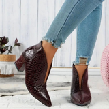 Amaya | Damen Orthopädische Stiefeletten mit Komfort und Absatz in Burgund