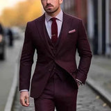 Anzüge Herren Hochzeit in Weinrot
