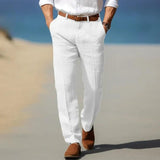 Anzughose Herren Business Slim Fit in Weiß