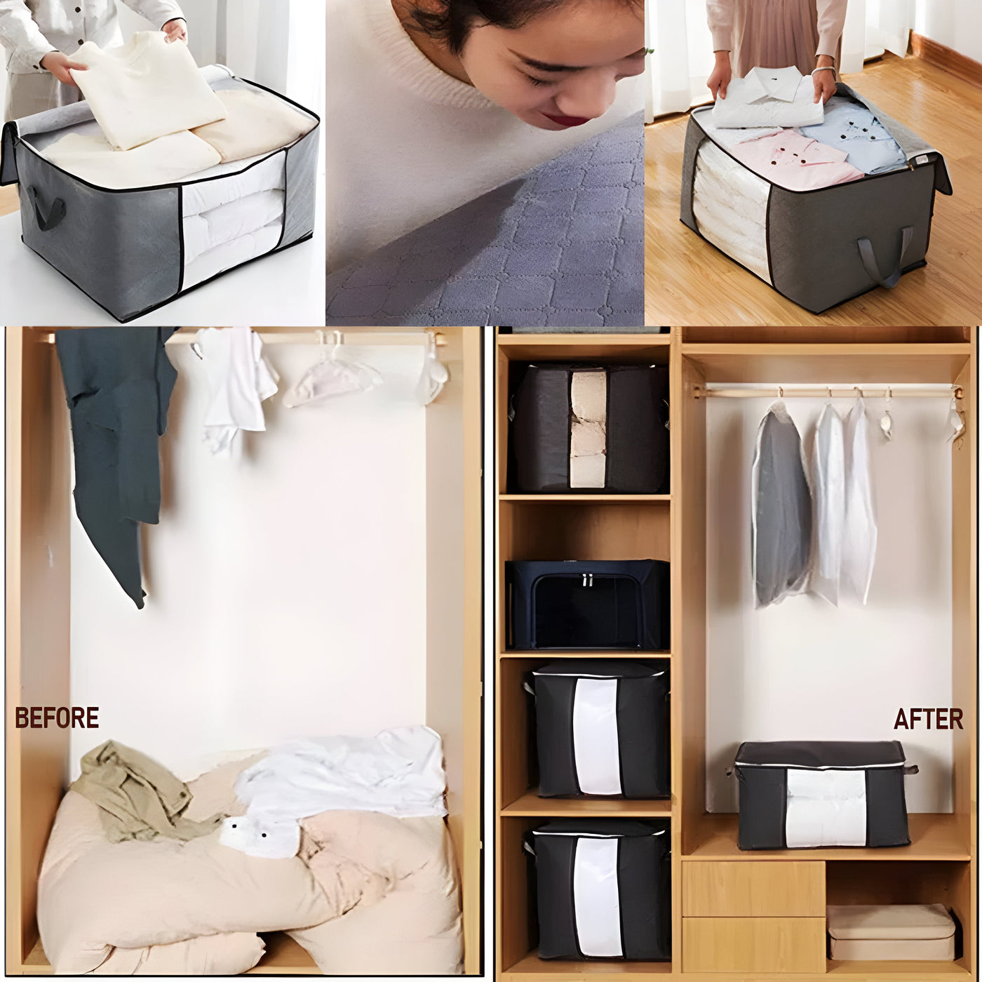 StackEase Box - Zusammenklappbare Kleideraufbewahrungsbox