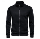 Aurelius | Herren Sweatjacke mit Stehkragen in Schwarz
