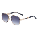 Aurora | Damen Retro Sonnenbrille Modern in Indigo (Schwarz)