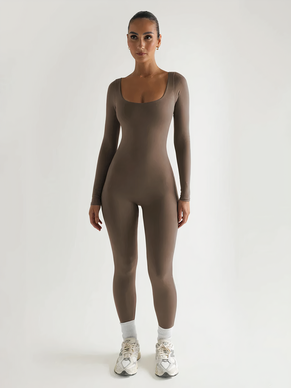 Langarm Yoga Jumpsuit Damen – Figurbetont & Atmungsaktiv