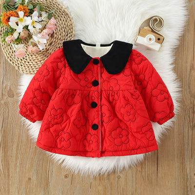 Gesteppter Mantel mit Blumenmuster für Babys und Kleinkinder