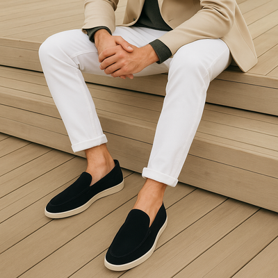 Elegante suède loafers