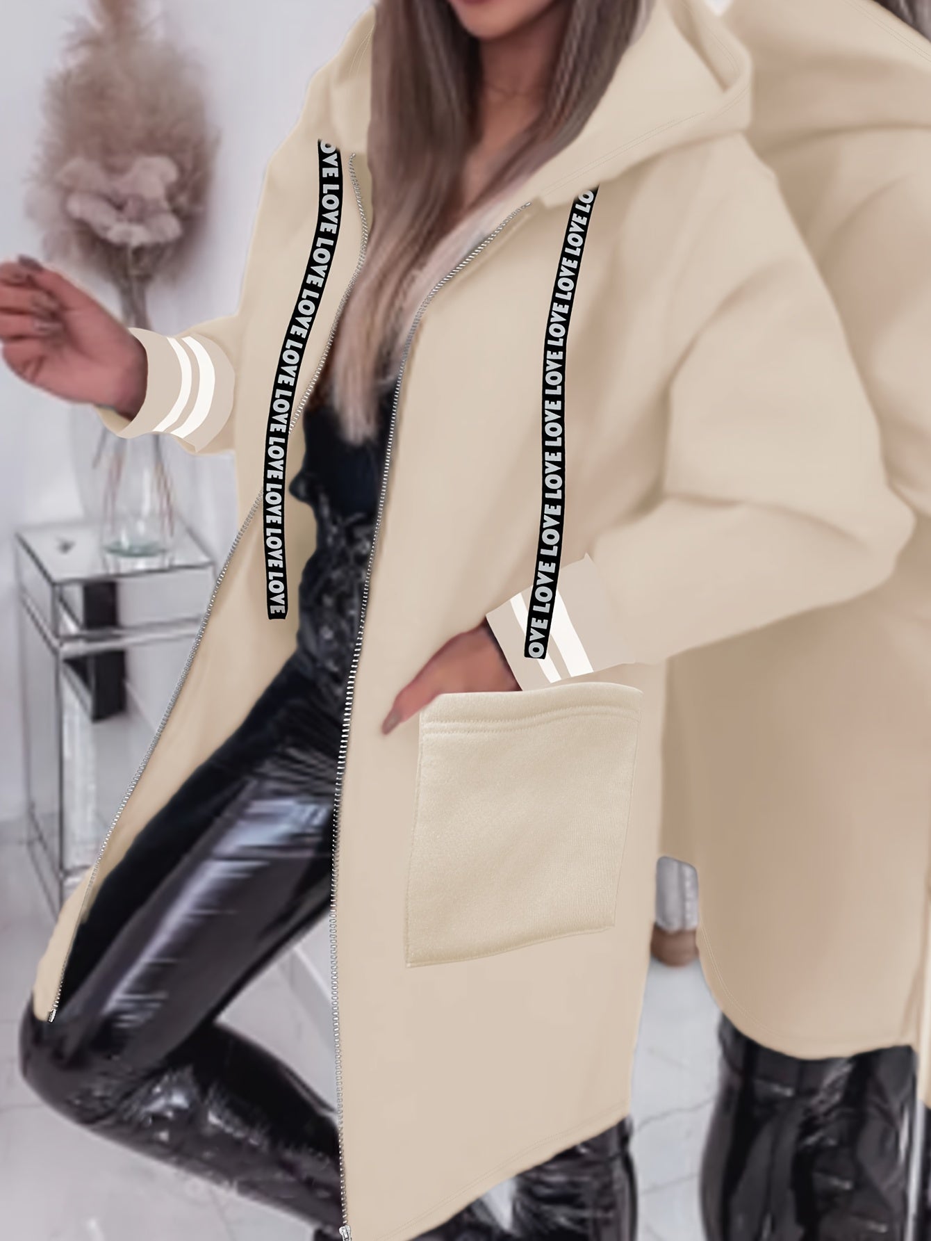 Nicola – Langärmelige Jacke Mit Seitentaschen