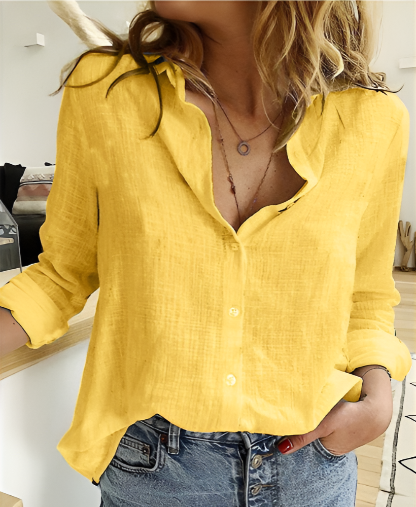 Lilja - Damenbluse mit Knopfleiste