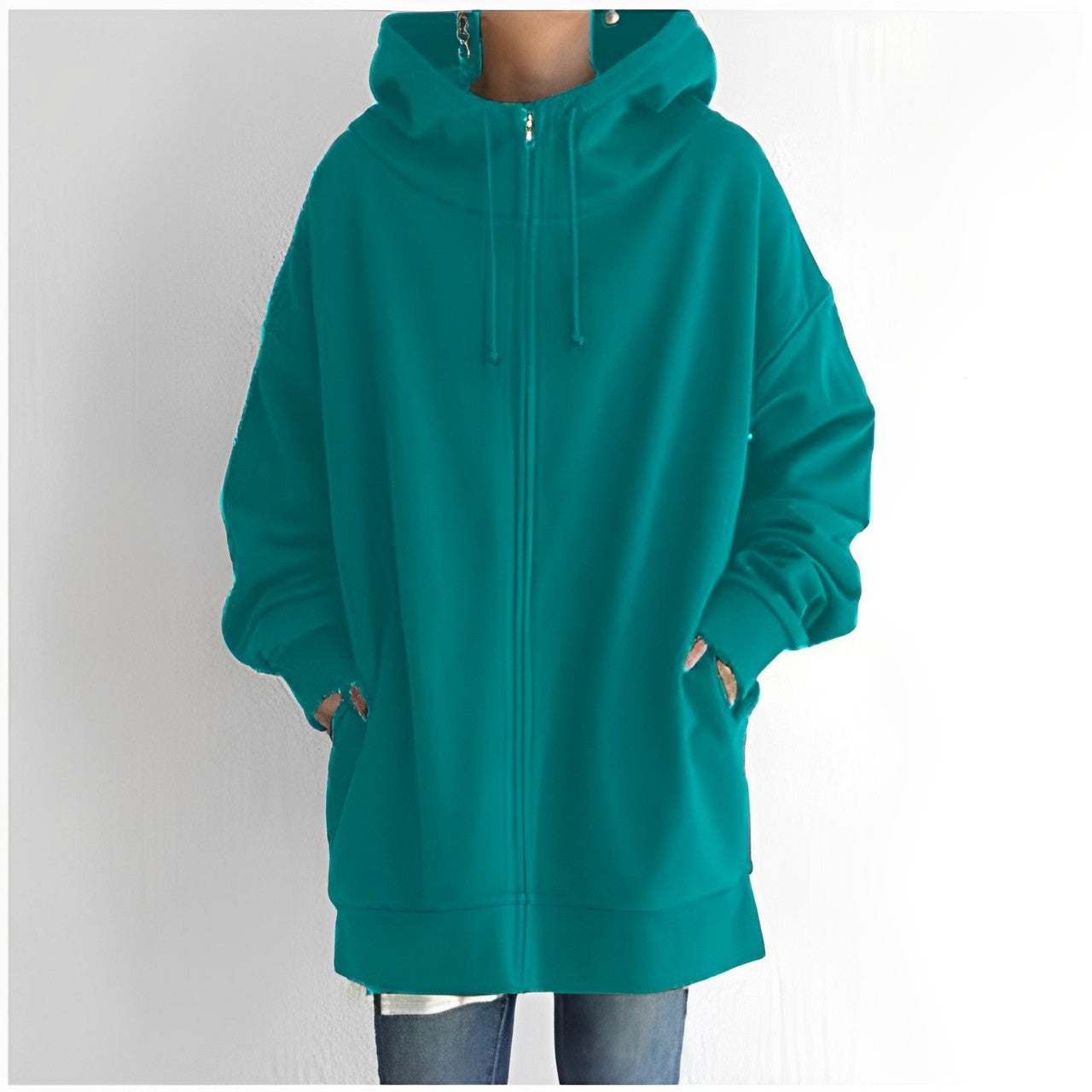 Kerenza - Kuscheliger Fleece-Pullover mit Kapuze und Reißverschluss