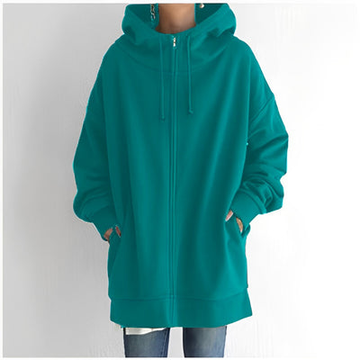 Kerenza - Kuscheliger Fleece-Pullover mit Kapuze und Reißverschluss