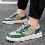 Weber - Bedruckte Schnürschuh-Sneaker in Grün