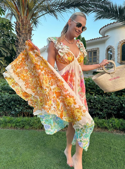 Alice - Glamouröses Blumen-Maxikleid für besondere Anlässe