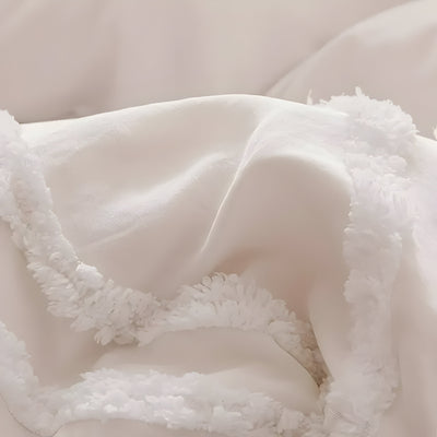 PureHaven Duvet Set - 3pcs Luxus Streifen Schnitt Bettbezug