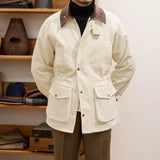 Luxuriöse Cordjacke für Herren im Herbststil - Robinson in Beige