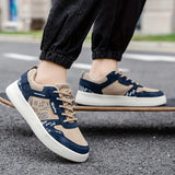 Weber - Bedruckte Schnürschuh-Sneaker in Marineblau