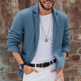 Balduin | Herren Casual Sakko mit Taschen in Blau