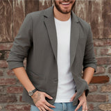 Balduin | Herren Casual Sakko mit Taschen in Dunkelgrau