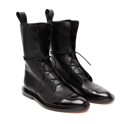 Lourdes - Robuster Schnürstiefel aus Leder in mittlerer Höhe