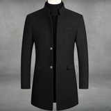 Bastian | Herren Elegante Winterjacke mit Knöpfen in Schwarz
