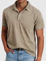 Bastian | Herren Kurzarm Poloshirt Regular Fit in Khaki