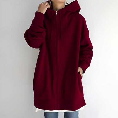Kerenza - Kuscheliger Fleece-Pullover mit Kapuze und Reißverschluss