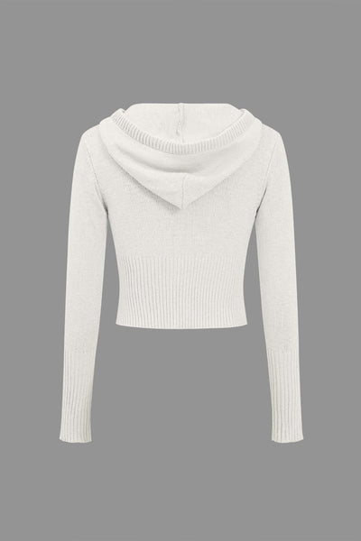 Ava | Strick-Set mit Kapuzenjacke & Schlaghose