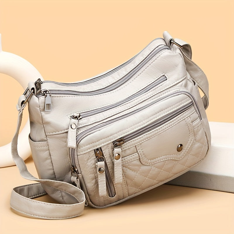 Vera | Multi-Zipper Umhängetasche