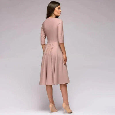 Damen Midikleid aus Viskose mit Taillengürtel – elegant geschnitten für Sommer