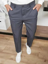Bequeme Business Hosen Herren in Grau