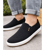 Bequeme Herren Komfortsohle Sneaker Zum Reinschlüpfen in Schwarz