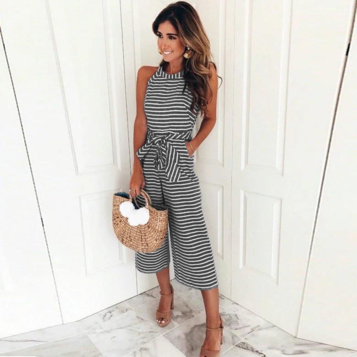 Veronika | Gestreifter Jumpsuit