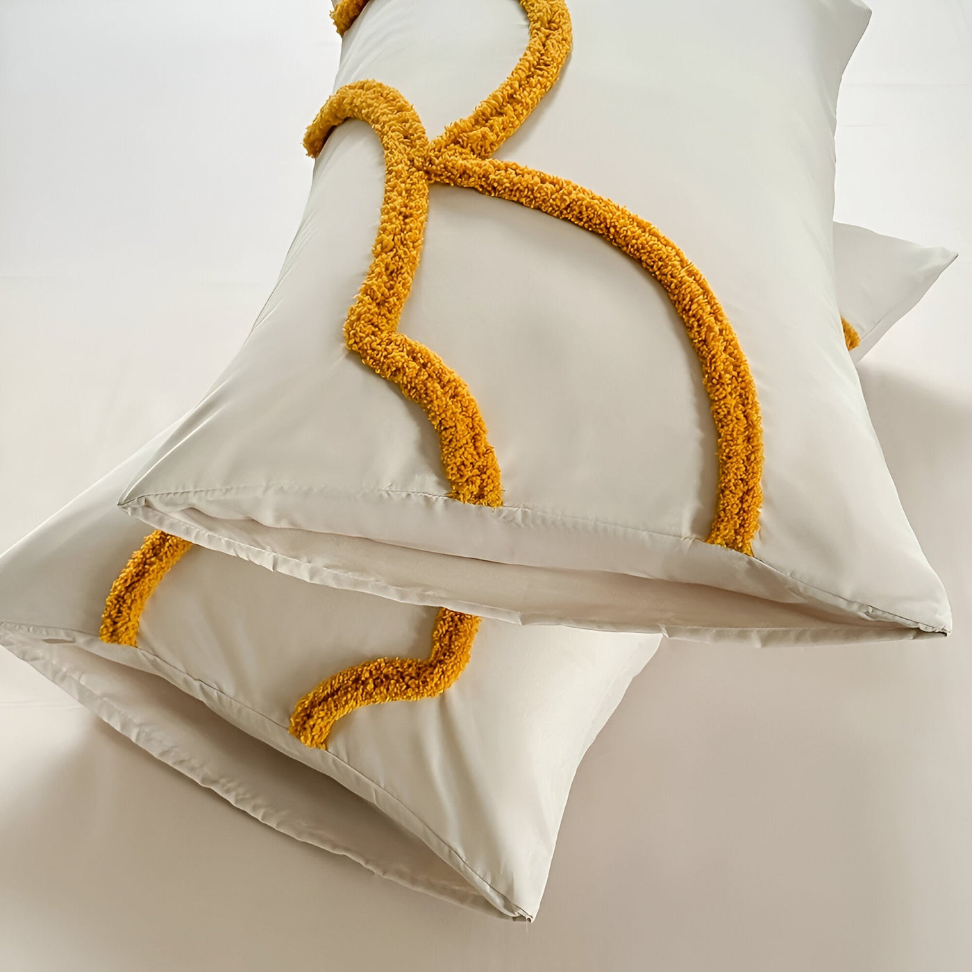 BlossomDream Set - Eleganter Getufteter Bettbezug Mit Floralem Design