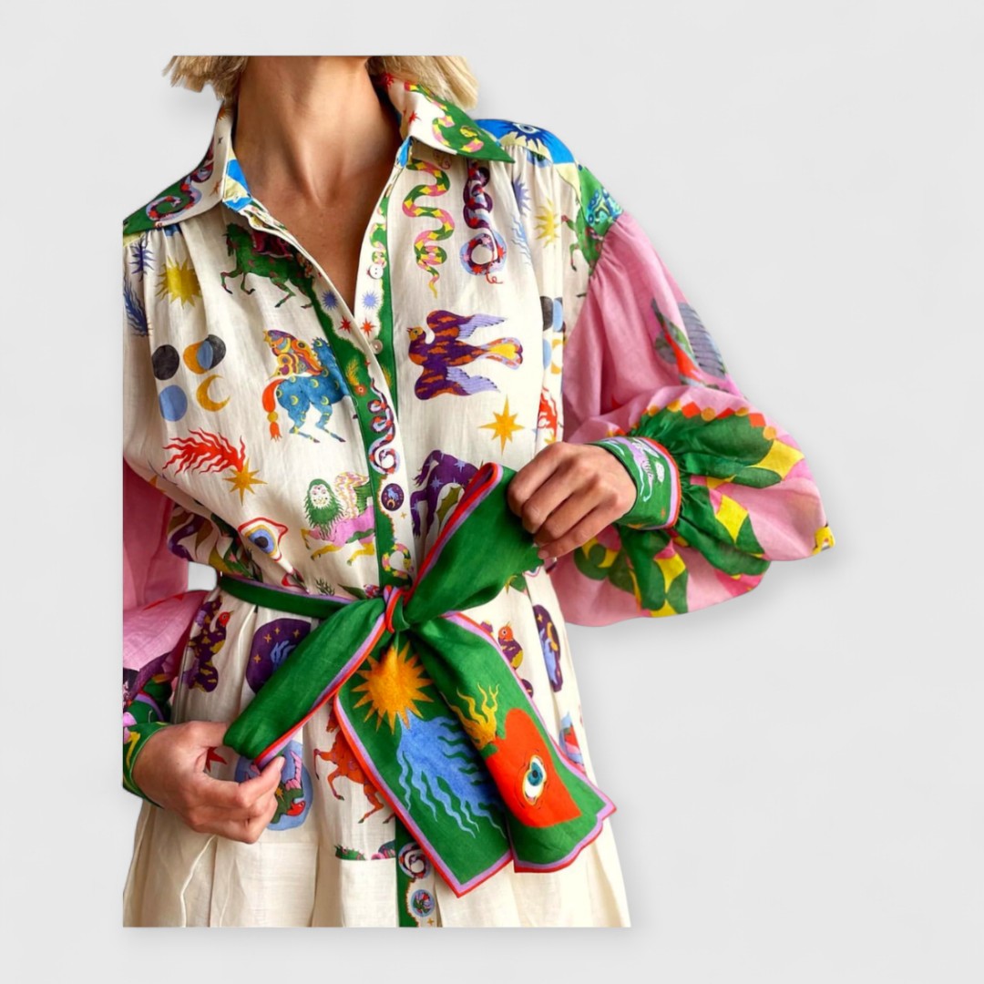 Nele | Elegantes buntes Kleid