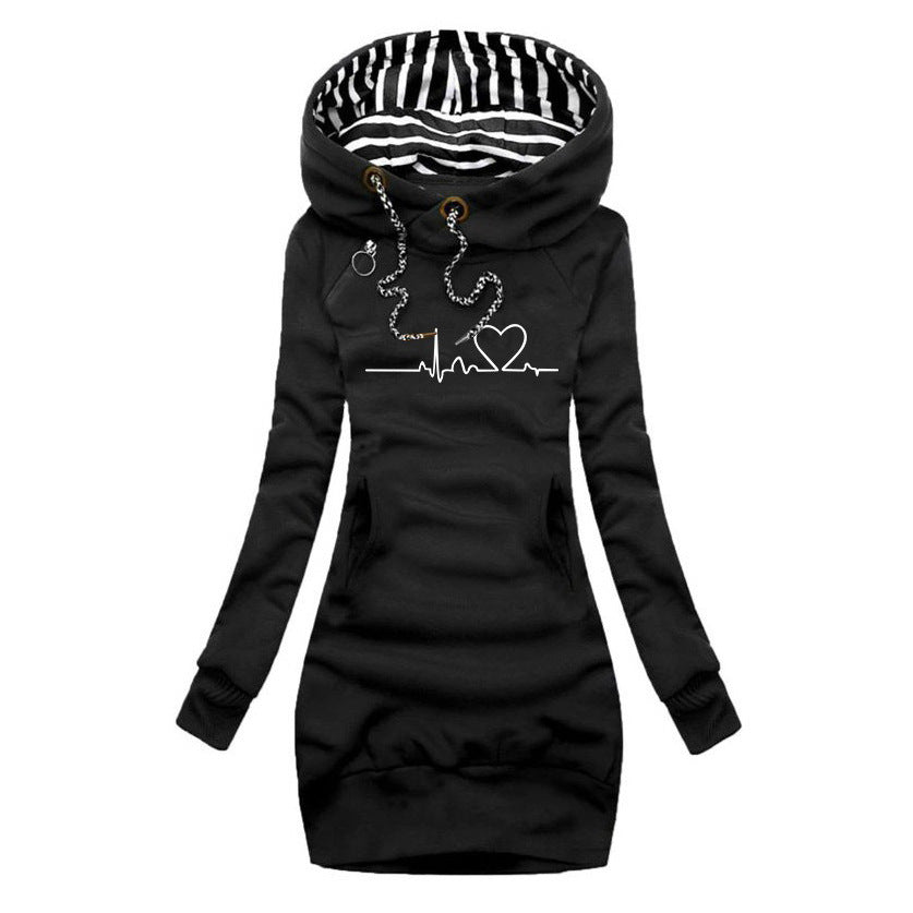Angela™ - Künstlerisches Herzschlag-Strickkleid