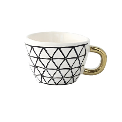 GeoSip Cup - Unregelmäßige Geometrische Keramik-Kaffeetasse