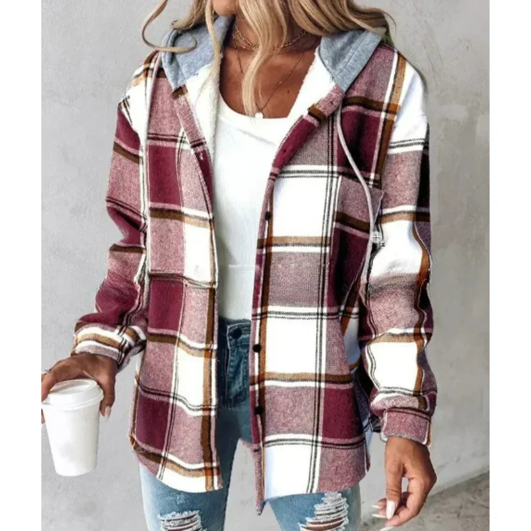 Veronica™ - Gemütliche Karo-Jacke